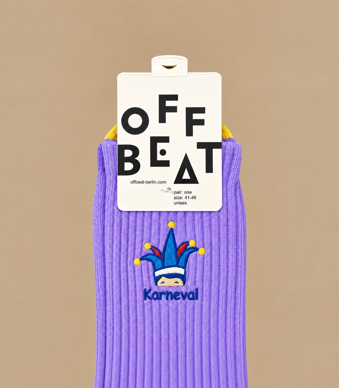 Embroidered Karneval socks — embroidery detail
