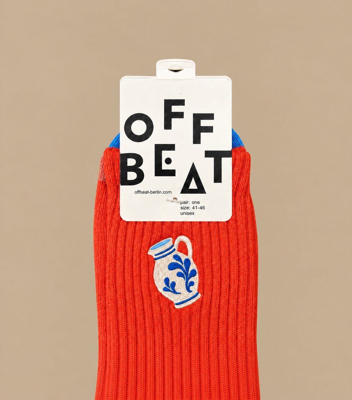 Embroidered Bembel socks — embroidery detail