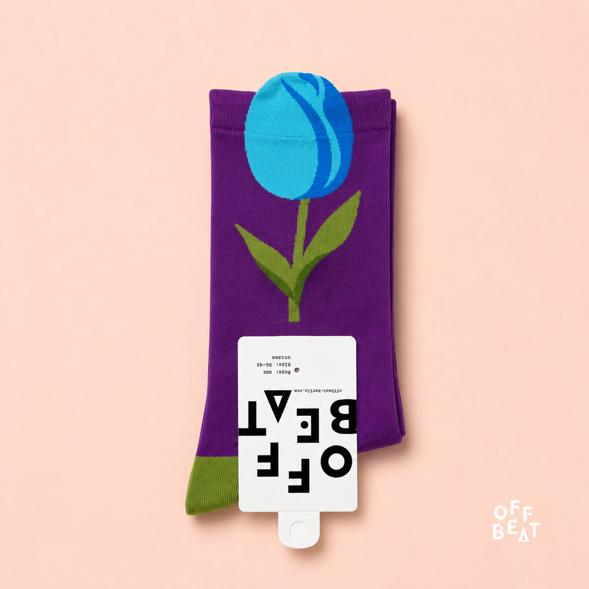 Pop-out Blue Tulip socks - front