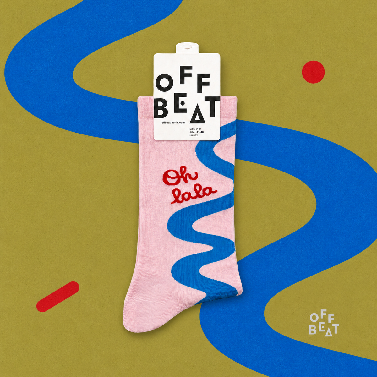 Offbeat Oh-la-la socks – graphic background