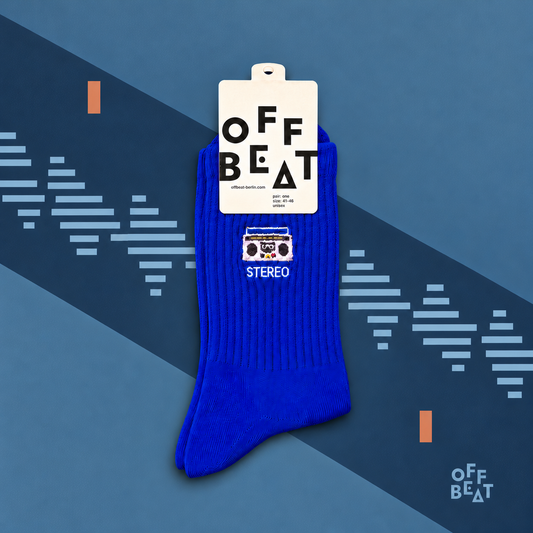 Offbeat embroidered Stereo socks – music series