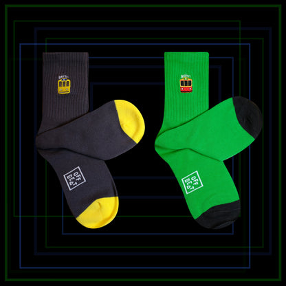 Embroidered Socks U-Bahn Subway