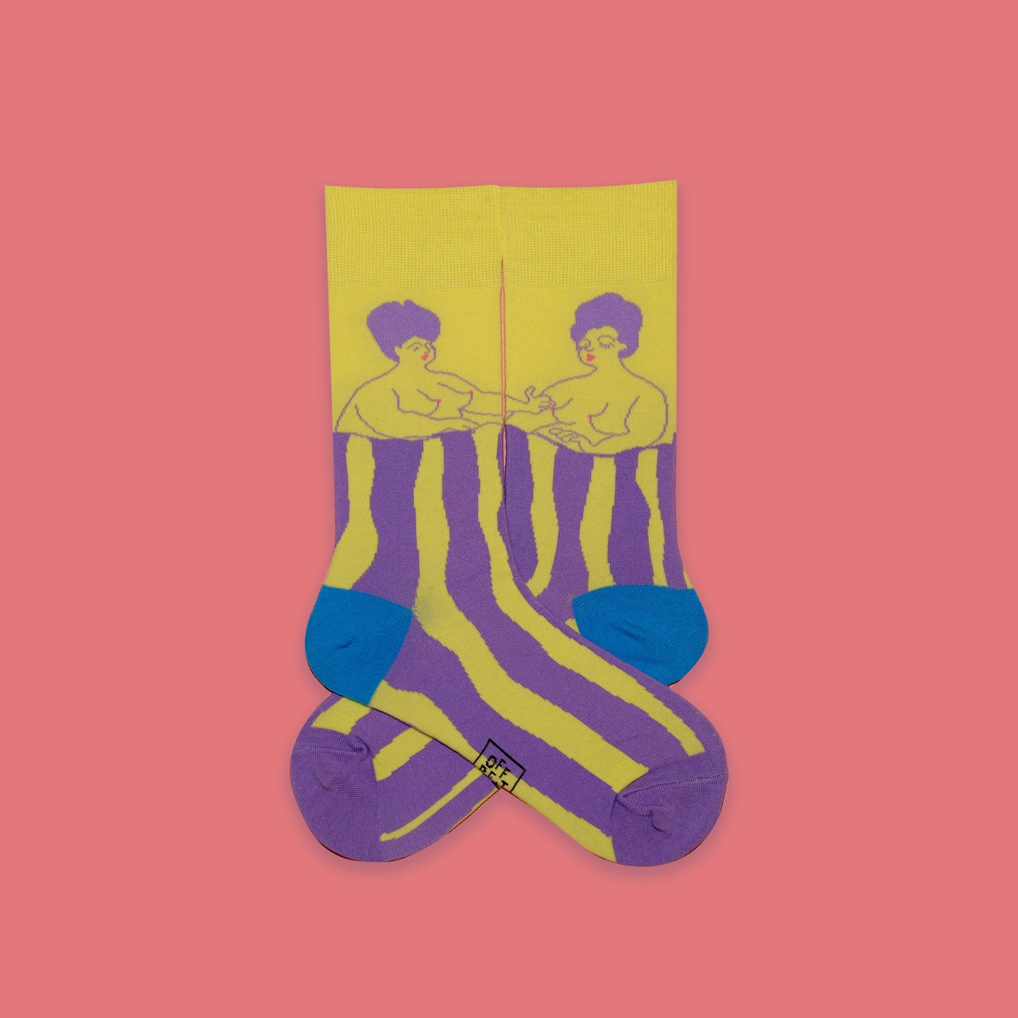 two girl funny socks