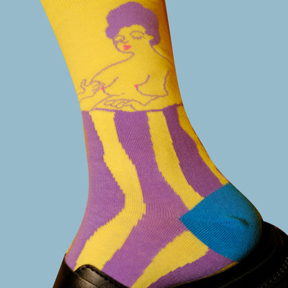 two girl funny socks